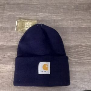 Carhartt Navy Blue Knitted Beanie Size OS NWT
